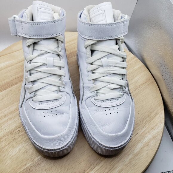 Puma Cali Sport highs White/Gold shoes 373871- 01 Women's 6.5 Sneakers - Picture 2 of 7